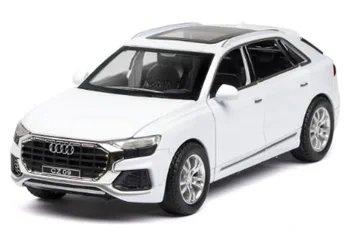 1:32High modeliavimas Audi Q8, su garso, šviesos, traukti lydinio žaislai automobilio modelio, žaislai vaikams