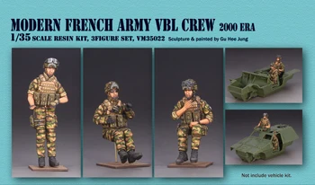 1/35 Šiuolaikinės prancūzų Kariuomenės Įgulos kareivius žaislas Derva Modelis Miniatiūrų Rinkinys unassembly Unpainted