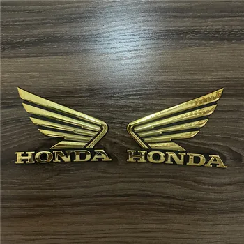 1 pora auksas, sidabras automobilių stiliaus motociklų dalys, moto degalų bako lipdukai honda Ženklelis Emblema logotipas lipdukas vėjo motociklų lipdukas