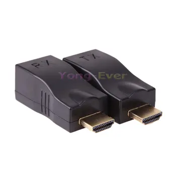 100 Pėdų HDMI 2.0 Vieną RJ45 CAT5E CAT6 CAT-5e/6 UTP LAN Ethernet HDMI 30M Extender Kartotuvas HD 