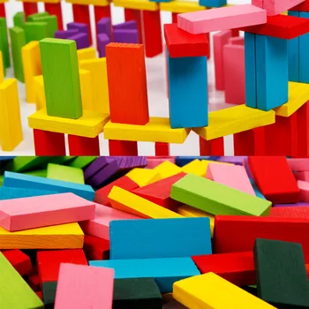 100 Vnt/set Medinis Domino Įstaiga Priedai Organų Blokai Vaivorykštė Dėlionės Švietimo Žaislai Vaikams