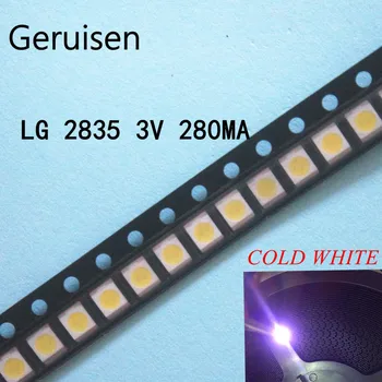1000PCSFOR Originalus LG LED LCD TV foninio apšvietimo lemputė karoliukai objektyvas 1W 3v 3528 2835 šaltai balta šviesa, granulių
