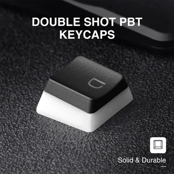 108Pcs/Set Keycap Double Shot Apšvietimu PBT Keycap Rinkinys su Kamščiatraukis suderinama Mechaninė Klaviatūra Juoda Balta Keycaps Klaviatūros