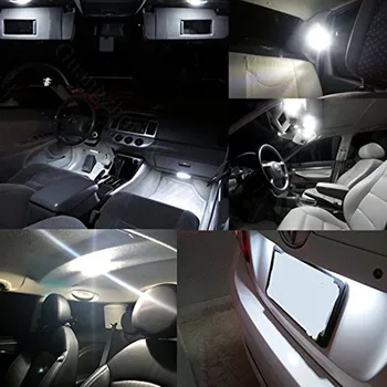 12pcs Canbus Baltos LED Lemputės Interjero Paketas Rinkinys 2007-2012 M. Mazda CX-7 CX7 Žemėlapis Dome Kamieno Licencijos numerio ženklo Žibintas rožinė