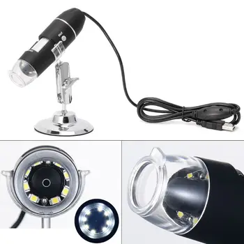 1600X USB Skaitmeninis Mikroskopas su Kamera Endoskopą 8LED didinamasis stiklas su Paspaudę Stendas