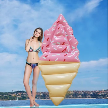 180cm Milžinišką Pink Ice Cream Pripučiamas Baseinas Plaukti Spurgos Popsicle Melas-dėl Plaukimo Žiedas Paplūdimio Valdybos Oro Čiužinys, Vandens Žaislai boia