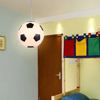 1PCS Futbolo Formą Kabo LED Lempos, Lubų Pakabukas Lempos Stiklo Naktį Žibintai Modernių Namų Kambarį Apdaila, Viduje Apšvietimas