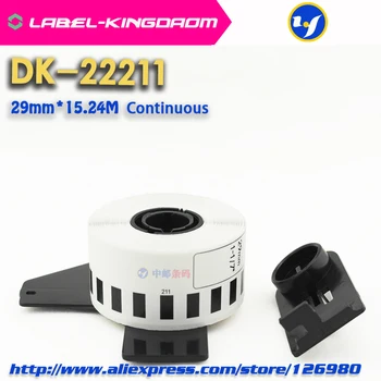 2 Ritiniais Bendrasis DK-22211 Label 29mm*15.24 M Nuolatinio Suderinamo Brolis Spausdintuvo QL-570/700 Visus Apima Plastiko Laikiklis