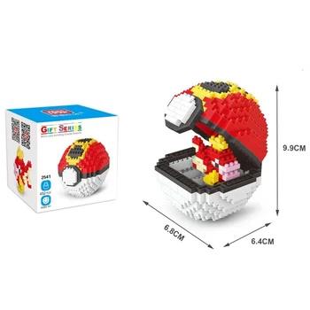 20 stilių Pokemon kamuolys blokai mažų dalelių mini pastato surinkti Pikachu LegoED žaislas švietimo žaislai