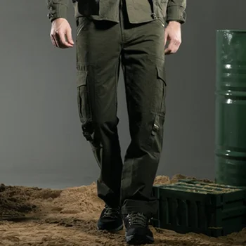 2017 m. Žiemą, Rudenį Mens Poilsiu Kelnes Europos Stiliaus Multi-pocket Prarasti Krovinių Kelnės Karinio Stiliaus Prekės ženklo MK-7159A