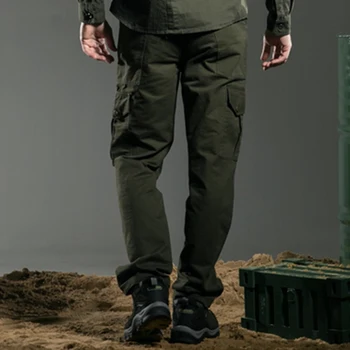 2017 m. Žiemą, Rudenį Mens Poilsiu Kelnes Europos Stiliaus Multi-pocket Prarasti Krovinių Kelnės Karinio Stiliaus Prekės ženklo MK-7159A