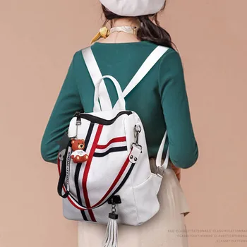 2018 naujas retro mados užtrauktukas ponios kuprinė PU Odos aukštos kokybės mokyklos maišą pečių maišą