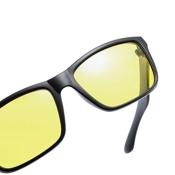 2019 Naują Atvykimo vyriški Akiniai nuo saulės Automobilių Vairuotojai, Naktinio Matymo Akiniai Anti-Glare Poliarizuoti Saulės akiniai UV400 Vairavimo Akiniai