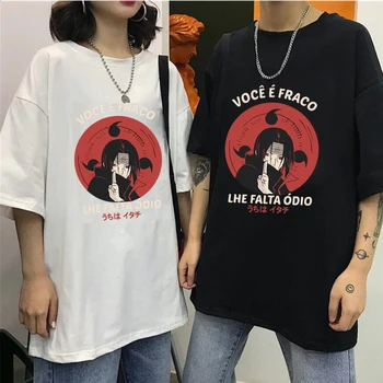 2020 Karšto Anime Marškinėliai Moterims Mados Naruto Itachi T-shirt Grafikos Japonų Anime Marškinėlius Kietas Tees