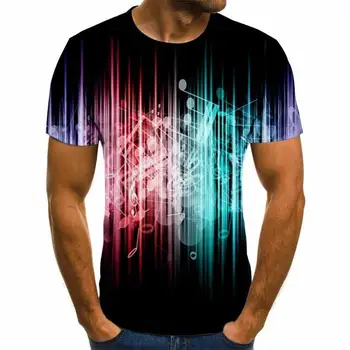 2020 Nauja, T-shirt Vyrai, Muzika, T-shirt 3d Gitara T-shirt Marškinėliai Spausdinti Gotikos Anime Drabužių trumpomis Rankovėmis T-Shirt XXS-6XL