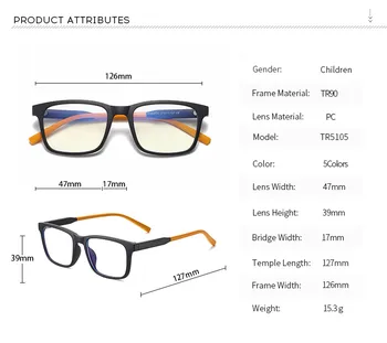 2020 nauja vaikų anti-mėlyna šviesa akinius klasikinis dviejų atspalvių kompiuterio akinių mados akiniai