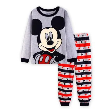 2020 Naujas Berniukams Ilgomis Rankovėmis Pižamos Vaikams Mickey Pižama Kūdikių Medvilnės Pijama Vaikų Sleepwear Mergaičių Drabužių Rinkinius Kūdikio Nešioja