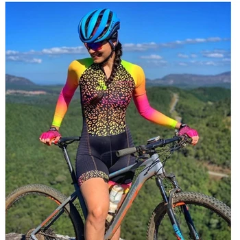2020XAMA Pro Drabužius, Dviračių Džersis Moterų Profesinės Ilgas Rankovėmis Skinsuit Rinkiniai Macacao Ciclismo Feminino Triatlonas GELIO Padas