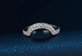 2021 naujas desgin 3pcs viena 925 Sterlingas Sidabro Vestuviniai Žiedai nustatyti vestuvių Klasikinis Sužadėtuvių Juostos Žiedas Moterims, Papuošalai R4426X