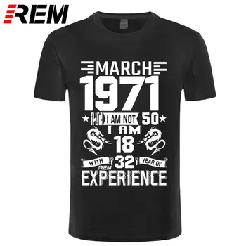 2021 NAUJUS sausio vasario marškinėliai Spausdinami Atsitiktinis Kovo balandžio Gegužės birželio liepos rugpjūčio rugsėjo 1971 METŲ marškinėliai Vyrams trumpomis Rankovėmis