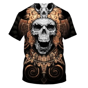 2021 vasaros marškinėliai vyriški kaukolės modelis 3D spausdinimo mados moterų ir vyrų T-shirt minkštos tekstūros atsitiktinis mados vyriški drabužiai