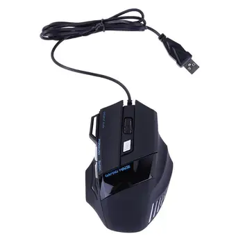 2400DPI LED 7 Mygtuką Optinė USB Laidinio Žaidimų Pelės Ergonomiškas Dizainas Profesionalus Žaidimas Pelės, Nešiojamų Gaming Mouse Pro Gamer
