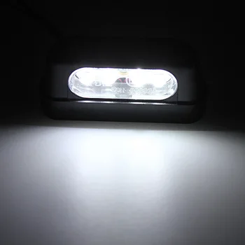 2VNT 4 Led, LED Licenciją Plokštelės Šviesos Žibintas Galinis Priekabos Žingsnis Uodega Lempos Šviesos Automobilių Valtis RV Sunkvežimių 12V E-pažymėti