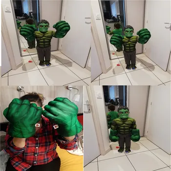 2vnt Suaugusiųjų & Vaikams Superhero Hulk Pliušinis Pirštinės Cosplay Vaikų Helovinas Šalis Fantazijos Rekvizitai Dovanos Pirštinės