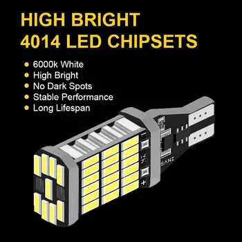2x T15 LED Pleišto Lemputė W16W Led Lempos Lemputė Canbus Automobilių Atsarginės Atbulinės Šviesos audi A1 A3 A4L A6L A5 A7 Q3 Q5 Q7 S5 TT