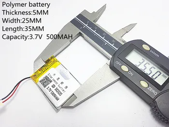 3.7 V 500mAh 502535 Ličio Polimero Li-Po ličio jonų Baterija ląstelių Mp3 MP4 MP5 GPS mobiliojo ryšio 