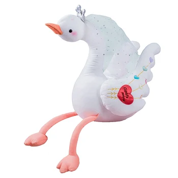 35-70CM Swan Pliušiniai Žaislai Mielas Flamingo Lėlės Įdaryti Minkštas Gyvūnų Lėlės Gulbė Princesė su Karūna Kūdikių Vaikams Nuraminti Žaislas Dovana Mergaitė