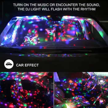 360° Besisukantis RGB Šalies Scenos Šviesos Daugiaspalvis Led Šviesos Juosta Klubo Etapas Diskoteka Kamuolys Poveikis Lempos Kalėdų, Gimtadienio KTV