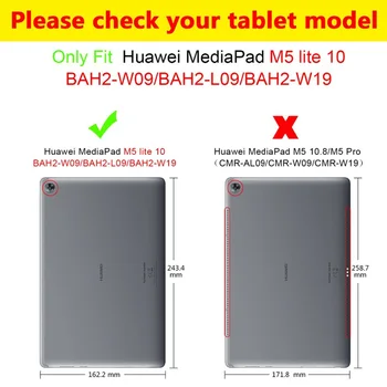 3D Medžio Įspausti Atveju, Huawei MediaPad M5 Lite 10 BAH2-L09 BAH2-W09 10.1