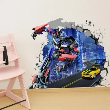 3D, Optimus Prime Sienos Lipdukas, Decal Namų Dekoro Dailės Freskos B102 Nemokamas Pristatymas