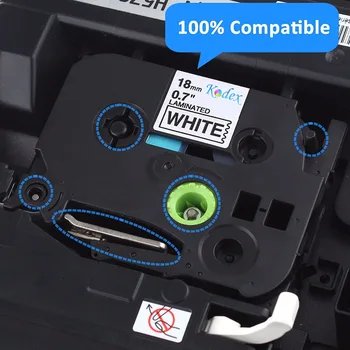 3pcs 18mm vidurio 241 juodu ant balto suderinama Brolis vidurio-241 etiketės, juostos, laminuotos spausdintuvo juostelės P-Touch etikečių spausdintuvas