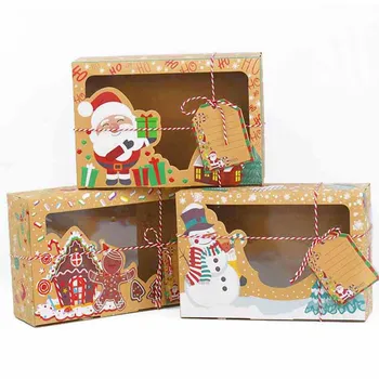 3pcs/daug Kalėdų Slapukas Dėžės, Kepyklų Dovanų Dėžutės Europos New Style 