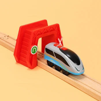3pcs Smart Traukinio Rinkinį Diecast Protingi Vaikai Traukinio Žaislų Suderinama Medinių Bėgių kelio Traukinio Elektriniai Žaislai Vaikams
