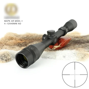4-12x40 Riflescope Taktinis Optinį Snaiperio Šautuvas taikymo Sritis Medžioklės uoksai Ilgo Nuotolio Airsoft Šautuvas taikymo Sritis