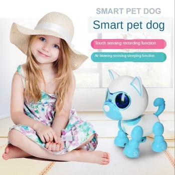 4 Funkcija Robotas Šuo Elektroniniai Žaislai Smart Pet Robotas Loti Šuns Žaislas Mini Mažai Gyvi Gyvūnai Elektroninių Naminių Šunų Žaislai Vaikams