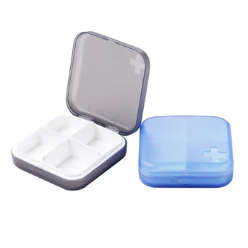 4 Tinklelis Nešiojamų Tablečių Dėžutė Kelionės Tabletes Atveju Medicina Lauke Travel Weekly Medicina Atveju Turėtojas Plastiko Tabletes Organizatorius Narkotikų Bakas
