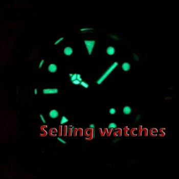 40mm PARNIS juoda rinkimo bezel Jubiliejaus Bracele Sapphire kristalas data Žalia GMT automatinė mens watch Mechaniniai laikrodžiai