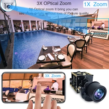 4K 12MP Žvaigždės UHD vaizdo Kameros Modulis 3X Zoom 3-11mm Motorizuotas Objektyvas Sony IMX226 onvif PTZ Tinklo IP Kameros Valdybos Kameros Modulius