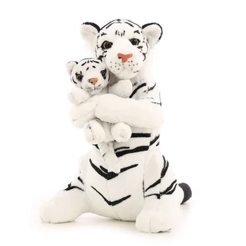 50 CM Motina ir Sūnus Tigras Pliušiniai Žaislai iškamša Pliušinis Lėlės, Imitavimo Vaikas Vaikas Tigras Žaislai Gyvas Tigras Realiame Gyvenime Pliušas