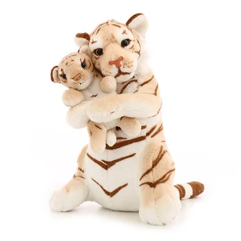 50 CM Motina ir Sūnus Tigras Pliušiniai Žaislai iškamša Pliušinis Lėlės, Imitavimo Vaikas Vaikas Tigras Žaislai Gyvas Tigras Realiame Gyvenime Pliušas