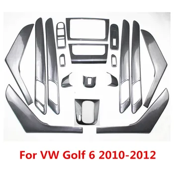 5D Anglies Pluošto Spausdinti Automobilių Konsolė Dangtelis Rankena Lipdukas Įrankių Skydelio Briaunos Apdaila Volkswagen Golf 6. 2010 m. 2011 m. 2012