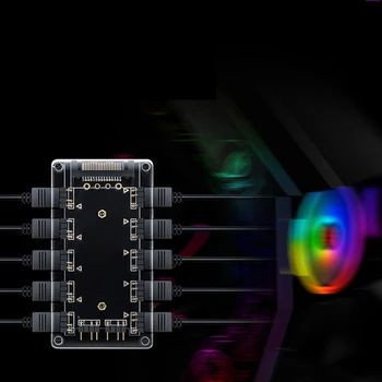 5V 3-Pin RGB Hub Sąsaja Splitter Maitinimo Uosto Molex SATA AURA SYNC Motininės 3Pin Fan
