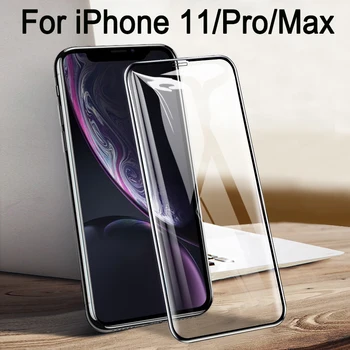 5vnt 11pro Max Apsauginis Stiklas Ant iphone, 11 Pro Max Screen Protector for i11 11pro max balta Plėvele Grūdintas Stiklas 9D juoda