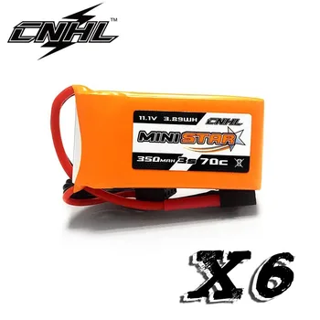 6PCS CNHL MiniStar 350mAh 3S 11.1 V .70C Lipo Baterija su XT30U Plug
