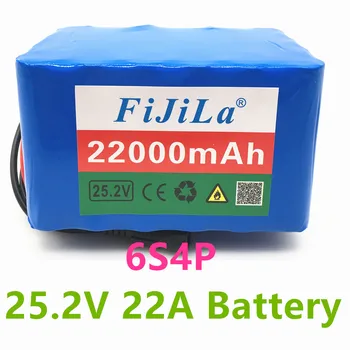 6S4P 24V 22Ah 18650 Baterija Ličio Baterija 25.2 v 22000mAh Elektrinis Dviratis Mopedas /Elektra/Li jonų Baterija