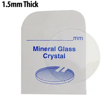 99pcs Butas Turas Mineralinis Stiklas Žiūrėti Kristalų 1,5 mm Storio 24~40mm Dydžių Laikrodžių Remontas